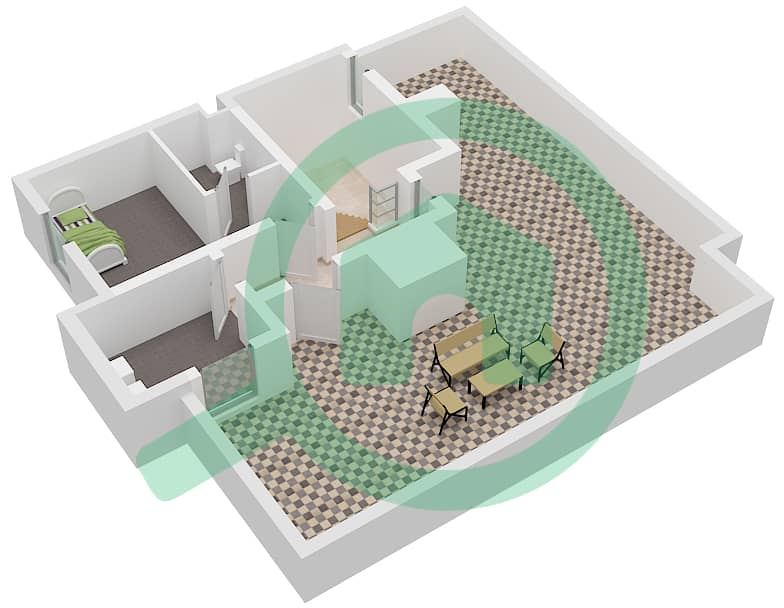 المخططات الطابقية لتصميم النموذج B فیلا 4 غرف نوم - قرية فورتونا interactive3D