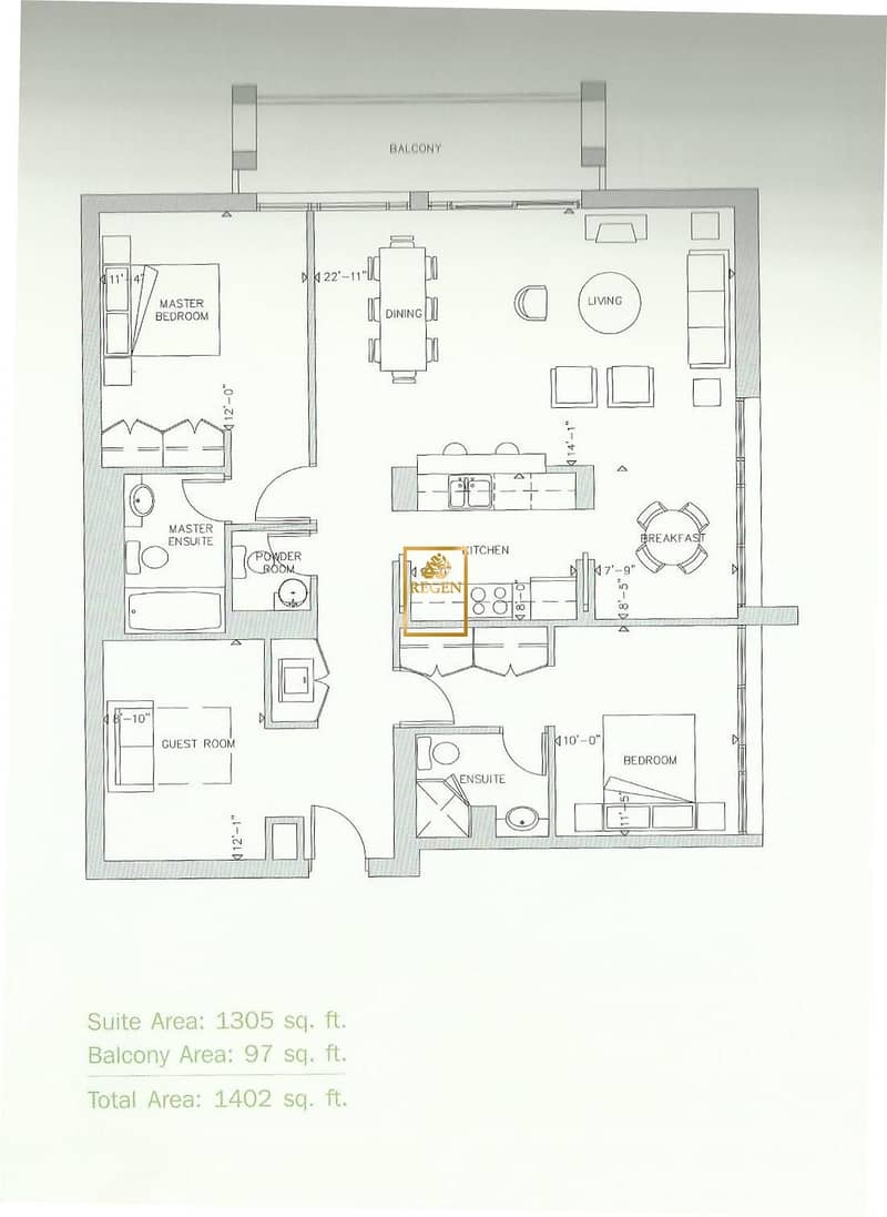39 Pool Facing - Two Bedroom Hall with Study Apt - 05 Series - in The Greens