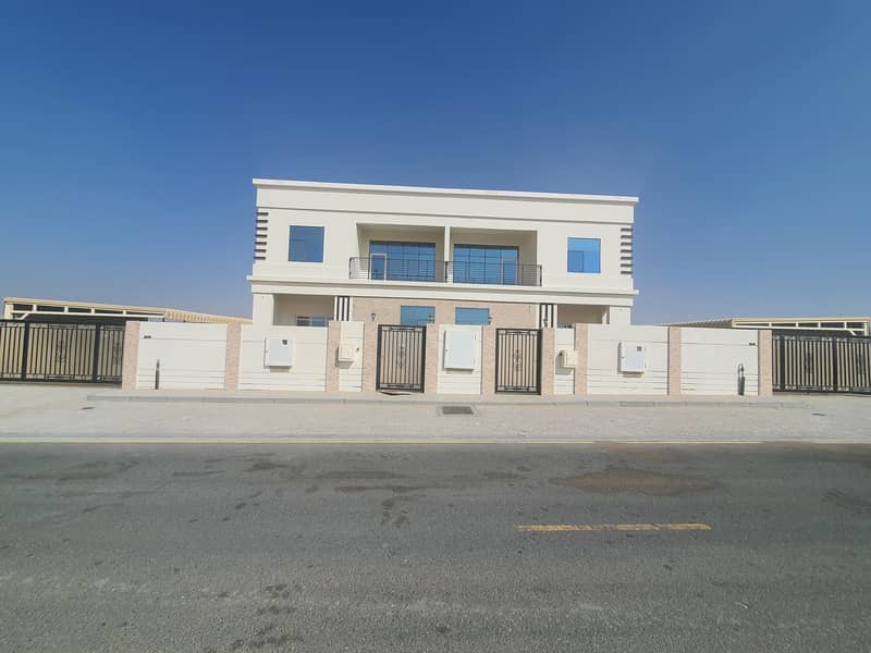 Spacious 5 Bedrooms Brand New Villa is available for rent in Al Tai Sharjah for 105,000 AED
