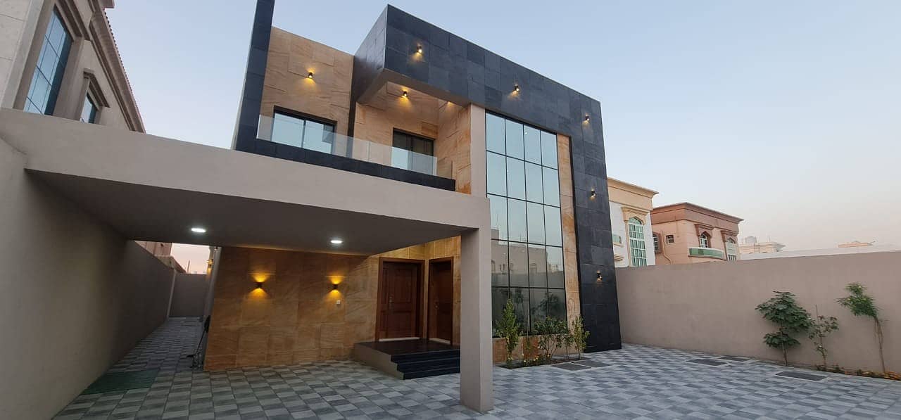 Villa for sale Modern design villa with super deluxe finishing on main road of Shaikh Mohammad bin Zayed in al Rawda Ajman .