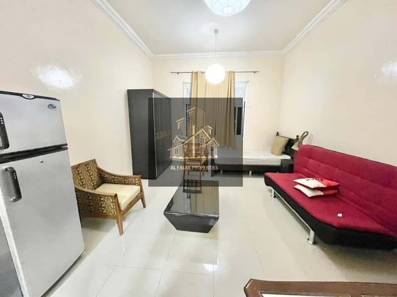 Stunning Fully furnished studio in khalifa city a near Safeer mall