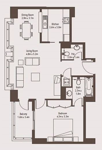 7 Large 1 Bedroom | High Floor | 934 Sq. Ft.