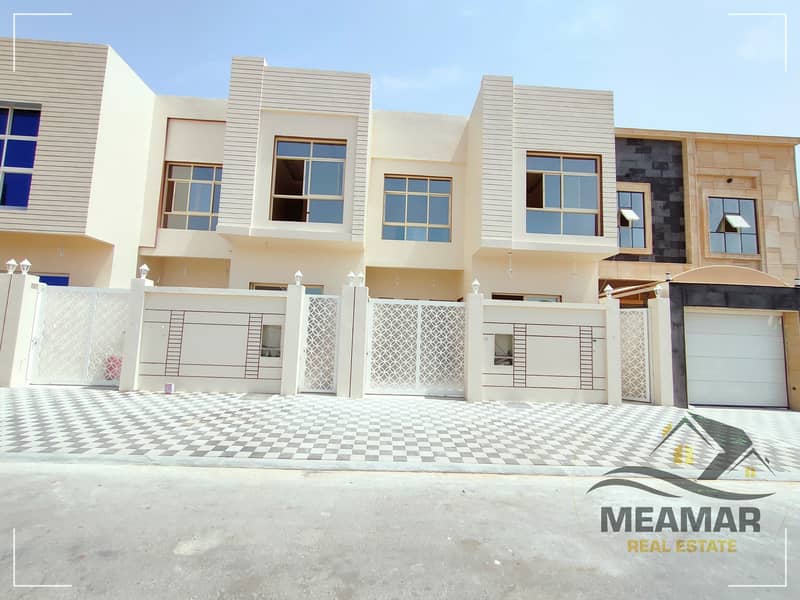 Without a down payment, buy a new villa in Ajman, freehold for all nationalities, excellent location and finishing on the highway directly to Sheikh Street. Mohamed Bin Zayed Street, freehold ownership of all nationalities, the best finishes and internati