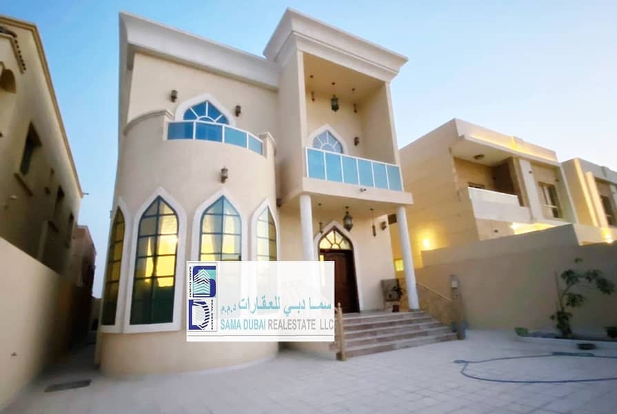 Villa for sale with electricity and water She is less than a year old In Ajman, Al Mowaihat 1 area An area of ​​5,000 feet