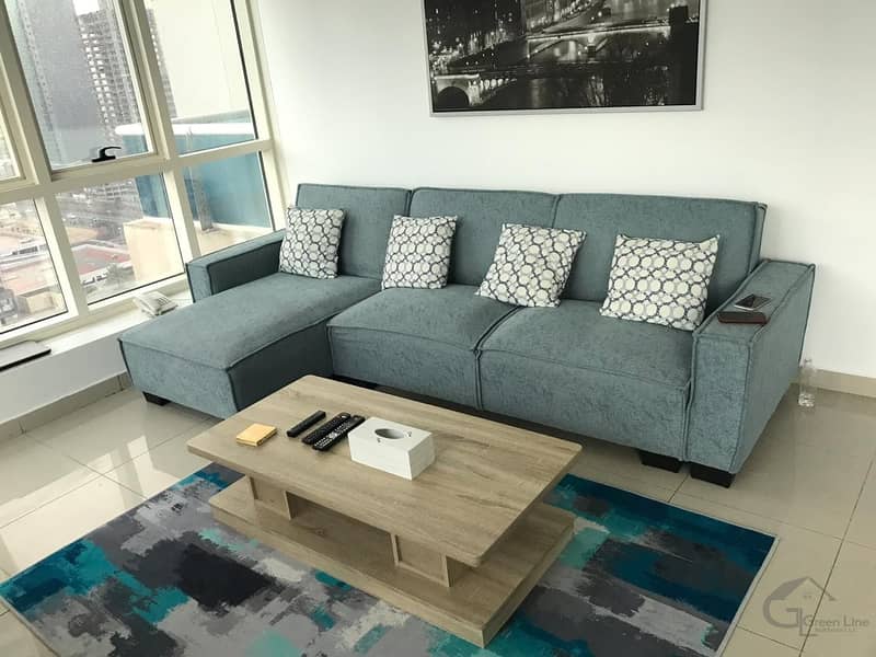 SUPER CLEAN FURNISHED 1 BEDROOM WITH BRIGHT INTERIORS