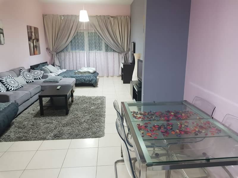 Studio furnished in Ajman Towers, one for rent, clean