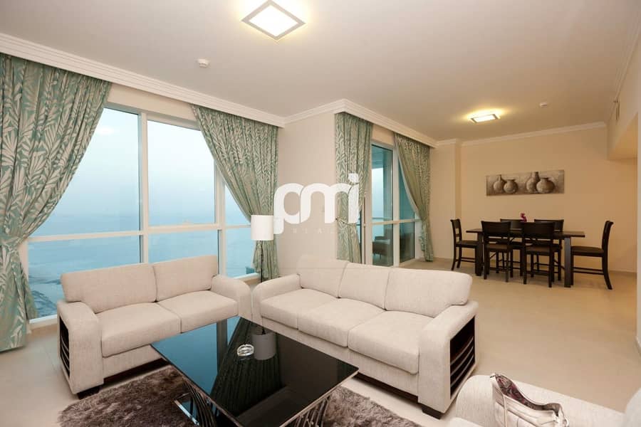 2 Kitchen Appliance | 2Bed +Maid's | Sea View