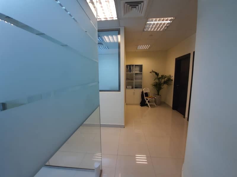 3 Glass Partition [ Wood On Floor] Nice View