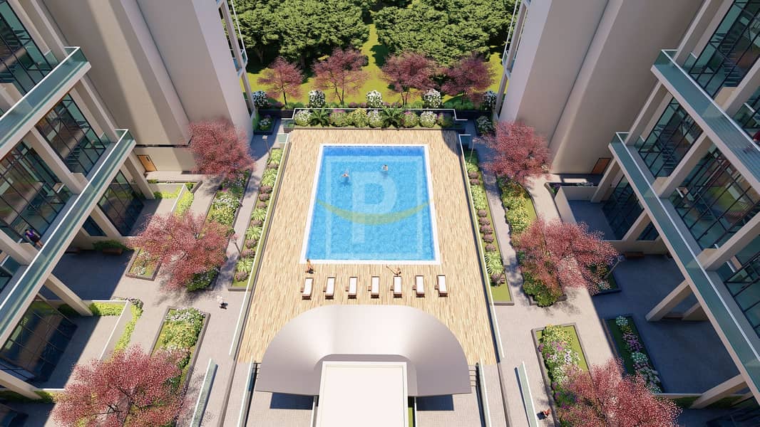 3 Duplex 2 Bed Apt  overlooking the pool in Masdar: SVIP