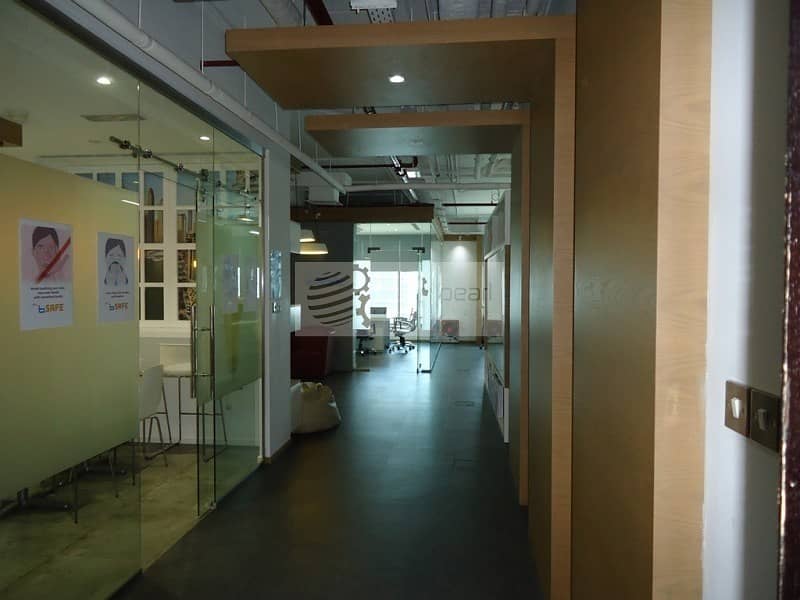 9 Fully Fitted Office|Glass Partitions|On High Floor