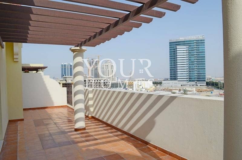 17 OP| 2BHK with terrace Pantheon BLVD JVC