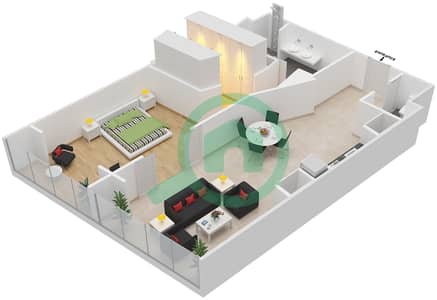 The Opus - 1 Bedroom Apartment Type/unit RA/301 Floor plan