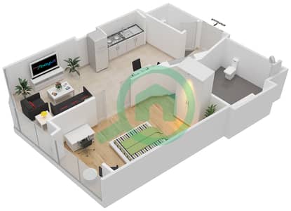 The Opus - 1 Bedroom Apartment Type/unit RB/106 Floor plan