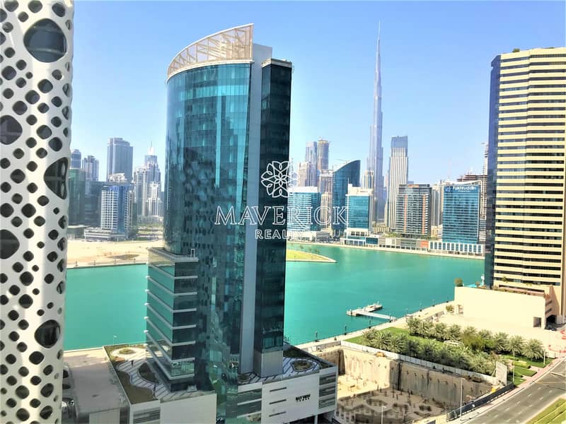 3 Burj+Canal View | Furnished 1BR+Study