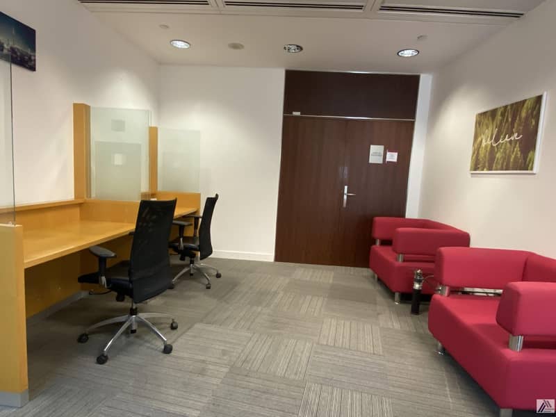 8 Serviced Furnish Office Suitable for 2 Staff / Meeting room facility / Linked with Burjuman Mall And