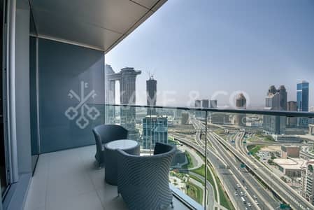 فلیٹ 1 غرفة نوم للايجار في وسط مدينة دبي، دبي - Very High Floor | Fully Furnished | Full Sea View فلیٹ 1 غرفة نوم للايجار في وسط مدينة دبي، دبي - Very High Floor | Fully Furnished | Full Sea View