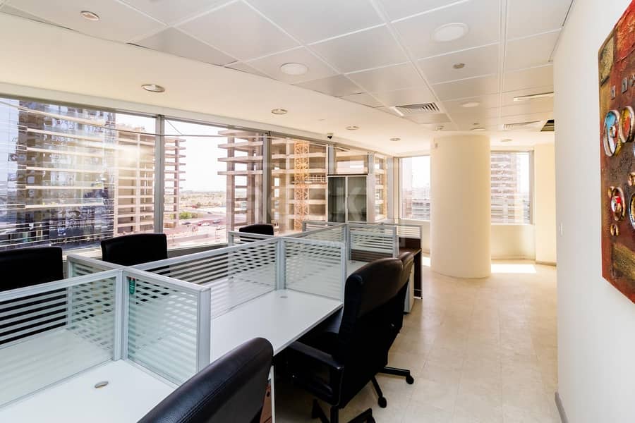 6 Semi Furnished Office | Partitioned | 2 Parking | DMCC