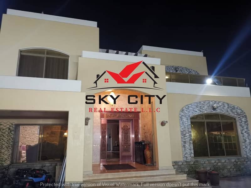 The most beautiful villa in Ajman is a 6400-foot villa Directly from the owner European villa faced with a stone On the sidewalk Street, luxury design The best real estate agents Owns a lifetime villa at a price of a shot and all facilities Modern villa f