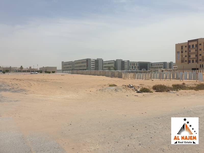 Sale is a commercial land opposite Ajman Academy in Al Mowaihat 2 area in Ajman