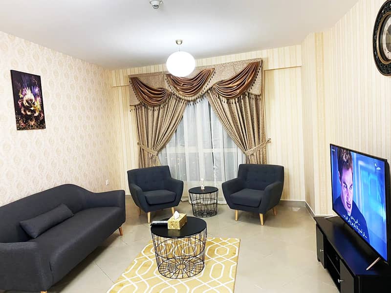 5000/- monthly rent Fully Furnished like Hotel Apartment two bedroom for rent in Icon Tower