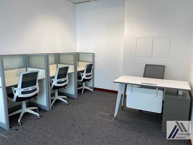 Independent fully furnished | serviced | office at affordable price _Linked with burjuman Mall and metro