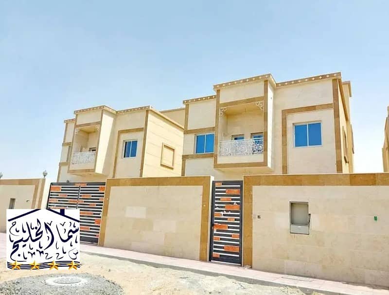 Villa for sale in the Emirate of Ajman, Al Mowaihat area, a new modern villa, the first inhabitant of the best Ajman market villas, at an excellent price