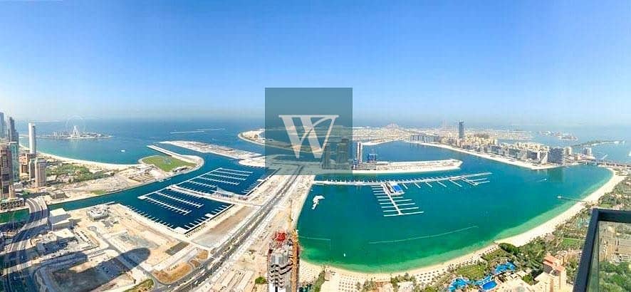 8 Above 70th Floor |   Fully Fitted Kitchen  |   Unobstructed Views of Sea & Palm Jumeirah  |  Vacant