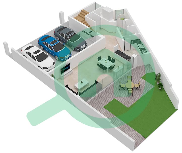 The Pulse Residence Plaza - 3 卧室联排别墅类型R戶型图 interactive3D