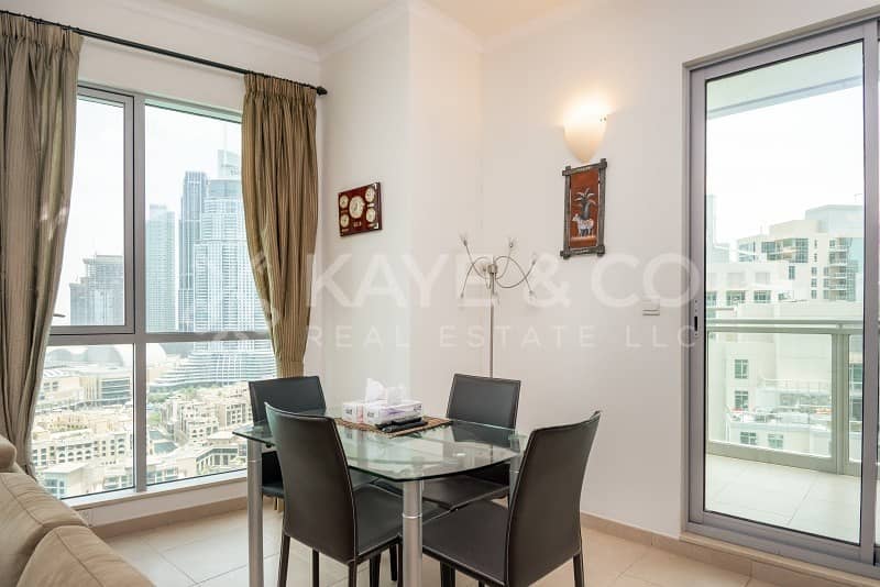 9 Full Burj and Fountain View| Furnished |High Floor