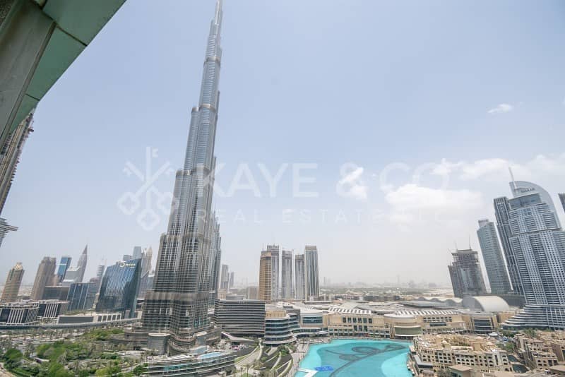 15 Full Burj and Fountain View| Furnished |High Floor