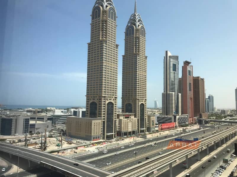 6 Office for rent | Spacious  | Carpeted Floors | Ready to use | Shekh Zayed road view