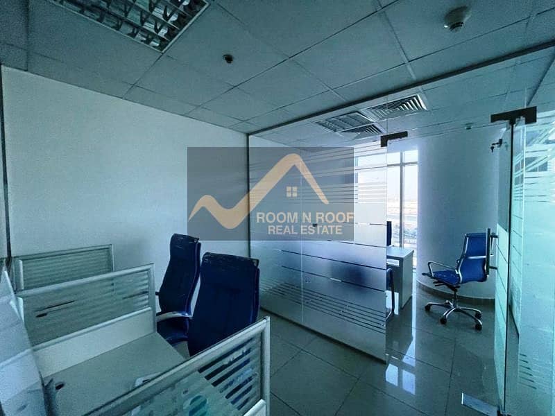9 |  Furnished Office| Lake View| Glass Partitions |The Metropolis Tower| Business Bay