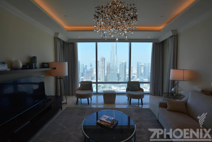 4Br Burj Khalifa and Fountain View From full Apt
