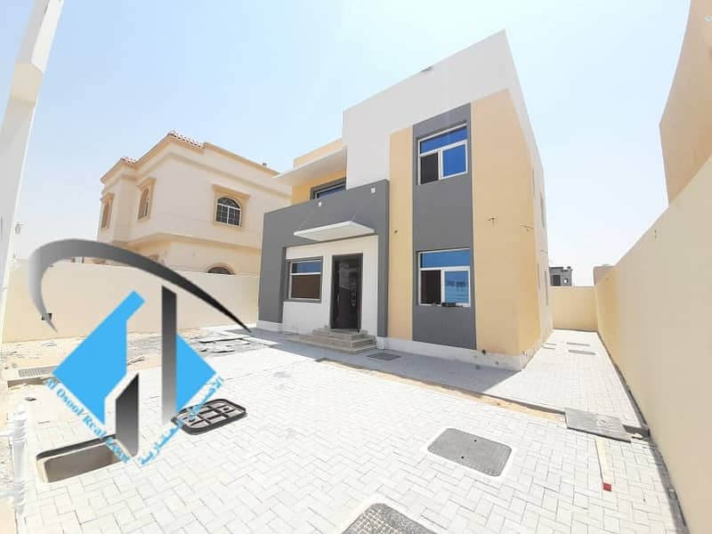 Freehold villa snapshot for sale in Ajman only 5 minutes to Dubai, modern design close to services and Sheikh Mohammed Bin Zayed Street