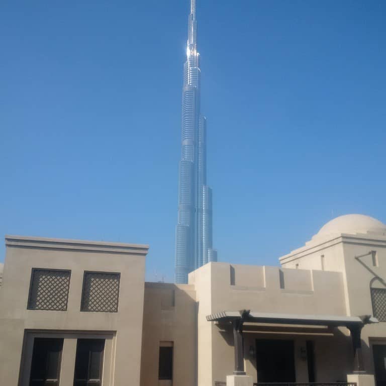 Full burj view right next to souq. Big balcony.