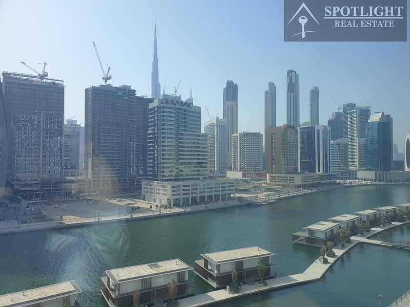 Full Canal Burj Khalifa  View+ Large Size + Best Deal 1 Bed