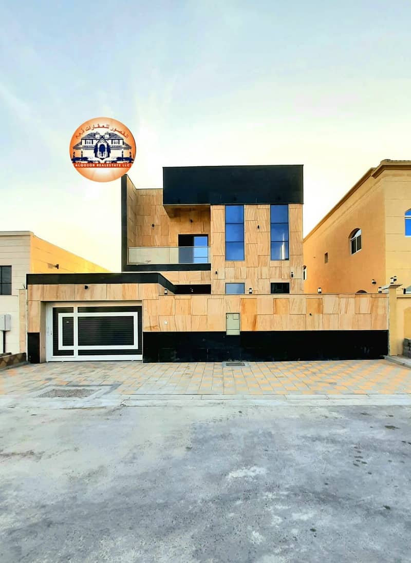 Villa in Ajman, Jasmine area, modern for sale at an attractive price and bank financing without down payment, personal finishing with high-quality building materials, a division suitable for all families.