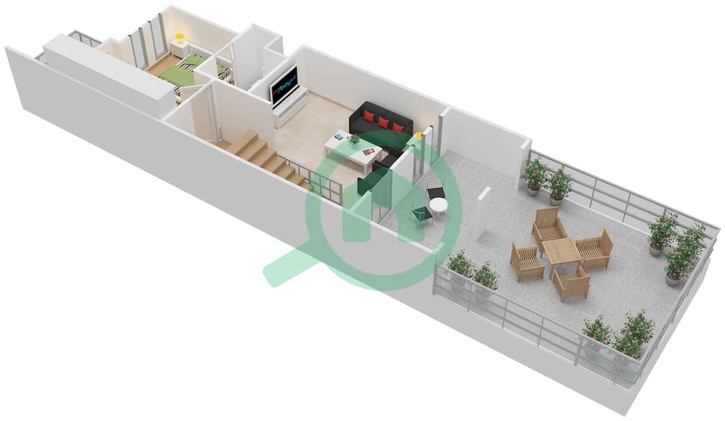 المخططات الطابقية لتصميم النموذج 3 فیلا 3 غرف نوم - ميرابيلا 1 interactive3D