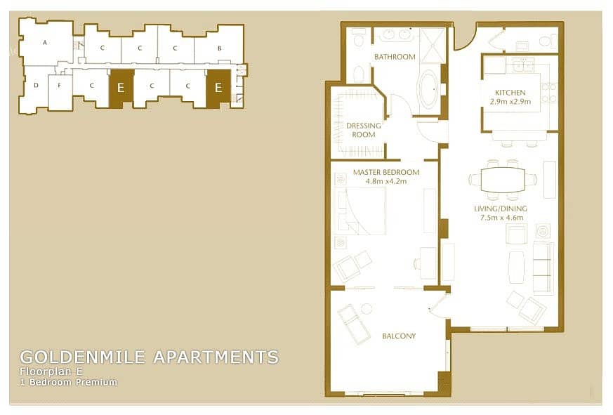 9 1 Bedroom | High Floor | Large Layout