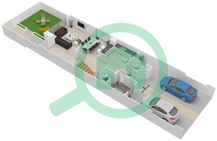 المخططات الطابقية لتصميم النموذج C فیلا 4 غرف نوم - فلل أوكسفورد interactive3D