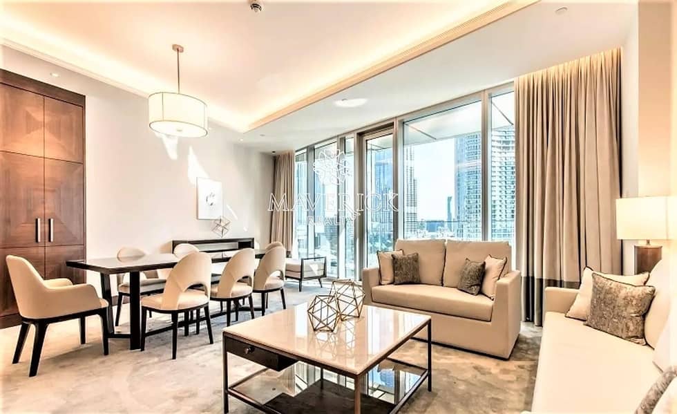 2 Exclusive! Full Burj View | Furnished 2BR | Rented