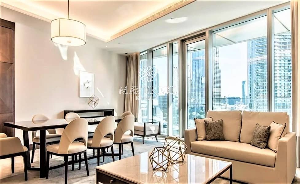 3 Exclusive! Full Burj View | Furnished 2BR | Rented
