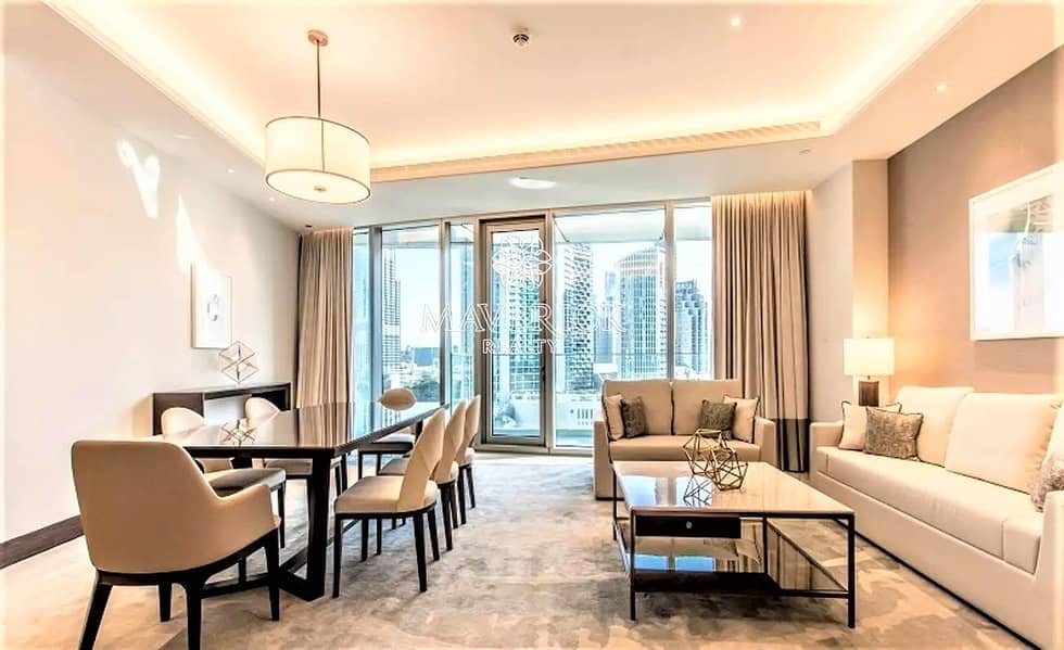 4 Exclusive! Full Burj View | Furnished 2BR | Rented