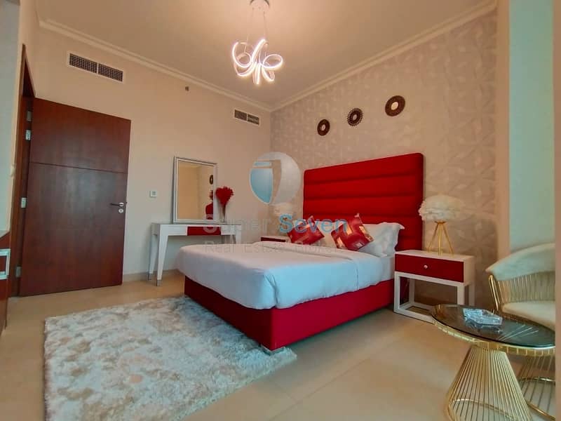 7 SERVICE 3 BED FURNISH|6 MONTH RENT WITH ALL BILLS|BURJ FACING