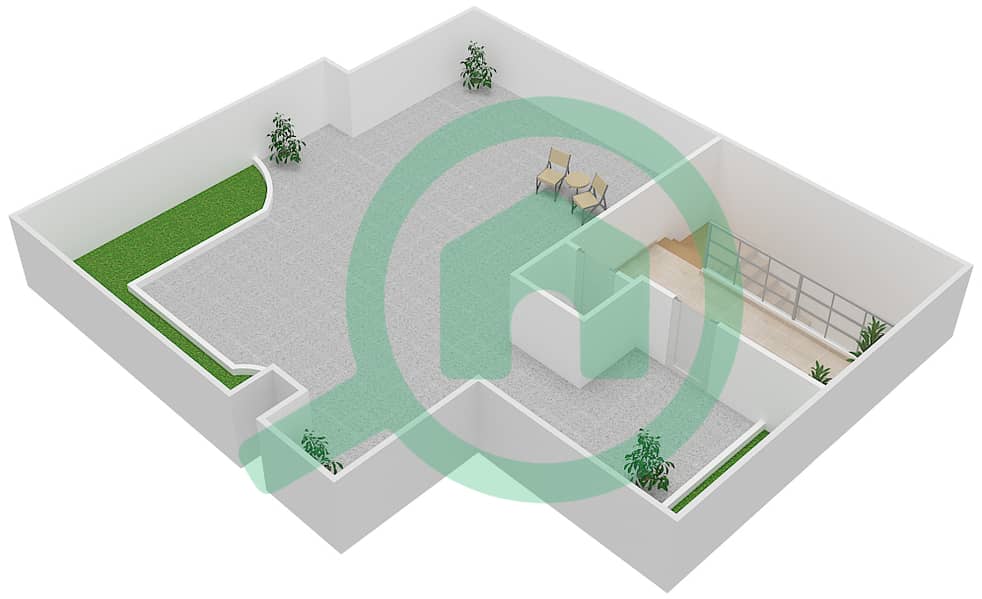 Orchid Park - 3 Bedroom Villa Type LEFT Floor plan interactive3D