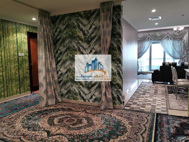 15 Furnished Luxury 3 bedroom Hall apartment in conquer tower for  monthly rent (free fewa and internet