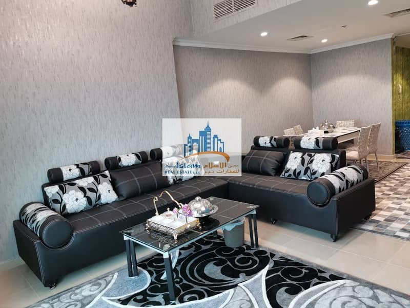 29 Furnished Luxury 3 bedroom Hall apartment in conquer tower for  monthly rent (free fewa and internet