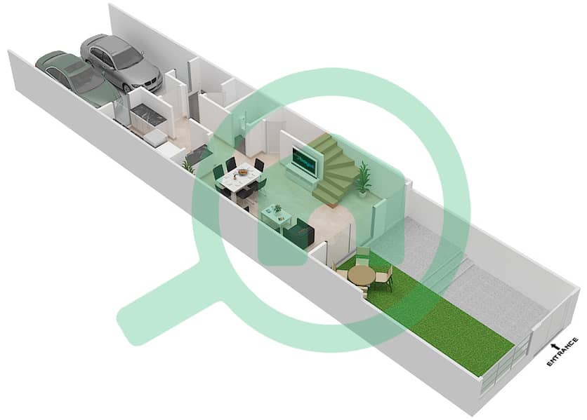 Orchid Park - 3 Bedroom Villa Type TYPICAL Floor plan interactive3D