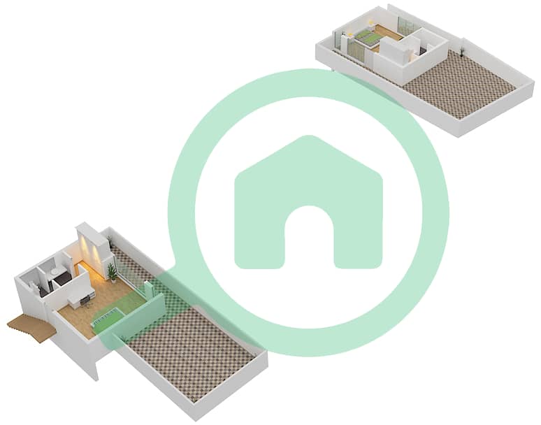 Budoor - 7 Bedroom Villa Type E Floor plan interactive3D