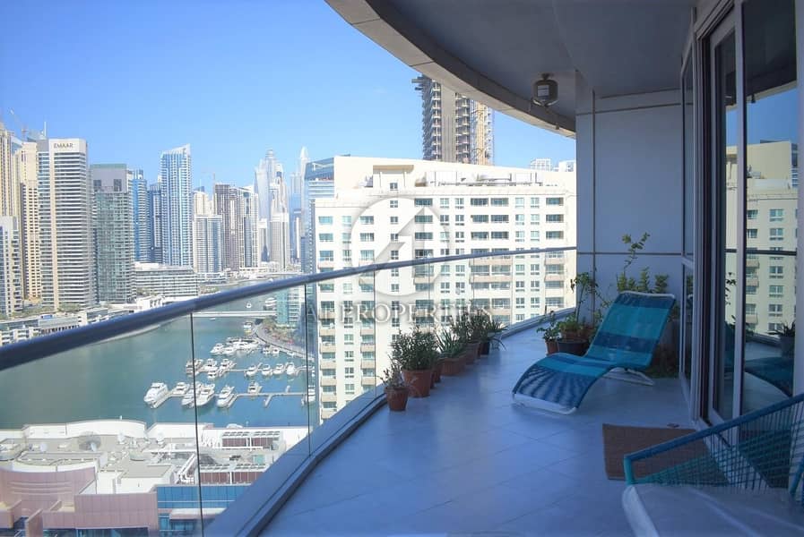 11 Outstanding Marina View | 3 BR + Maid | High Floor